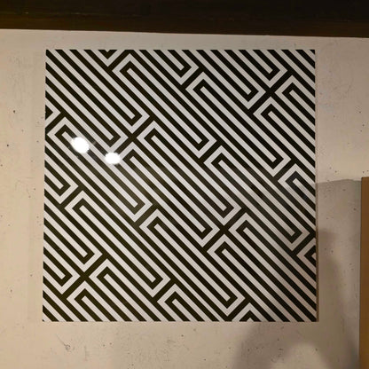 B & W Graphic on Metal