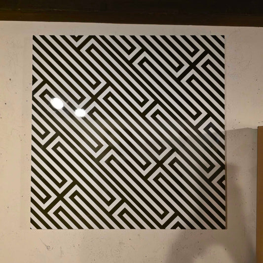 B & W Graphic on Metal