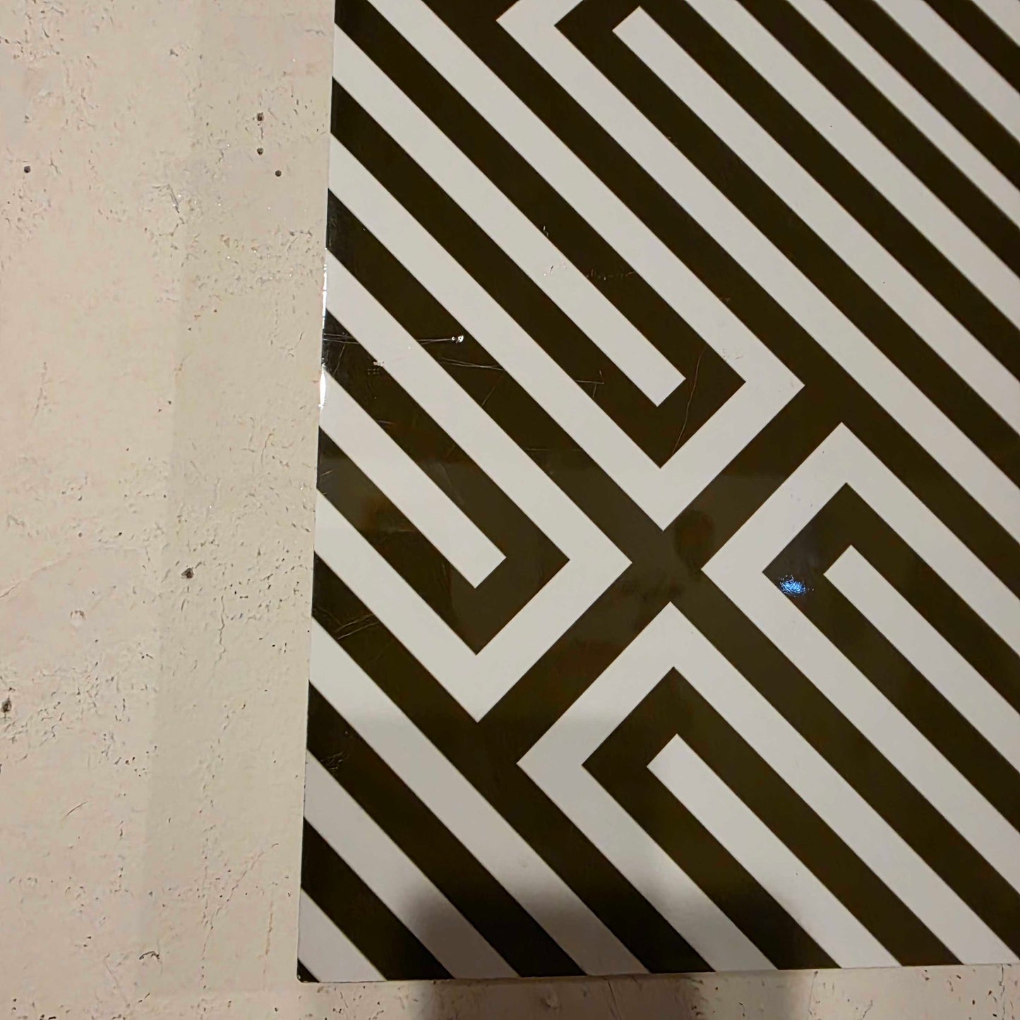 B & W Graphic on Metal