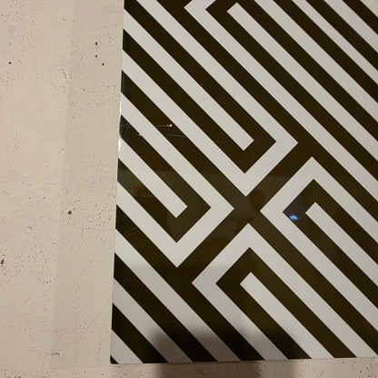 B & W Graphic on Metal