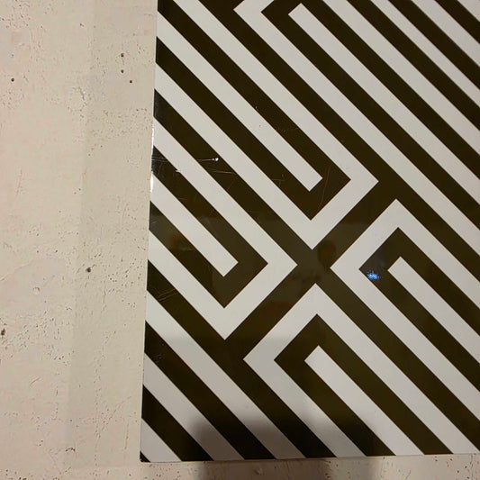 B & W Graphic on Metal