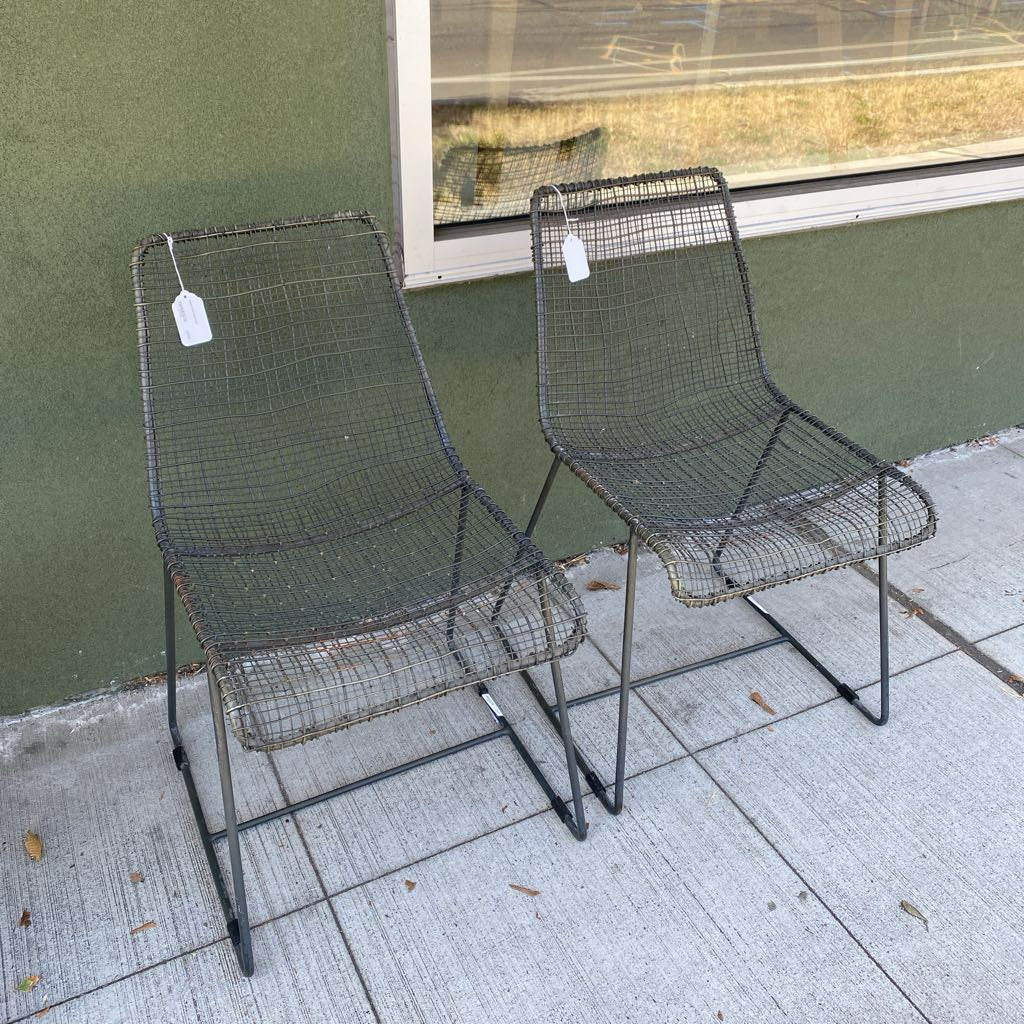 Black Metal Wire Chair C DINING CHAIRS