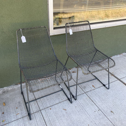 Black Metal Wire Chair C DINING CHAIRS
