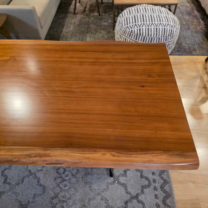 Live Edge Black Base Dining Table