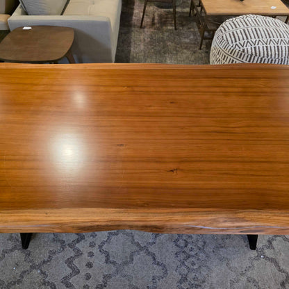 Live Edge Black Base Dining Table