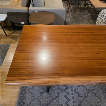 Live Edge Black Base Dining Table