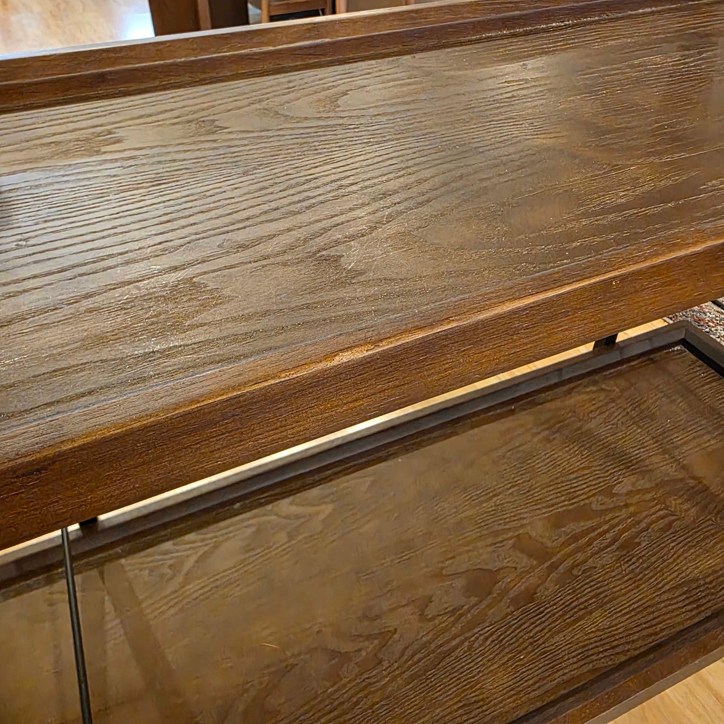 Modern Industrial Wide Bar Cart