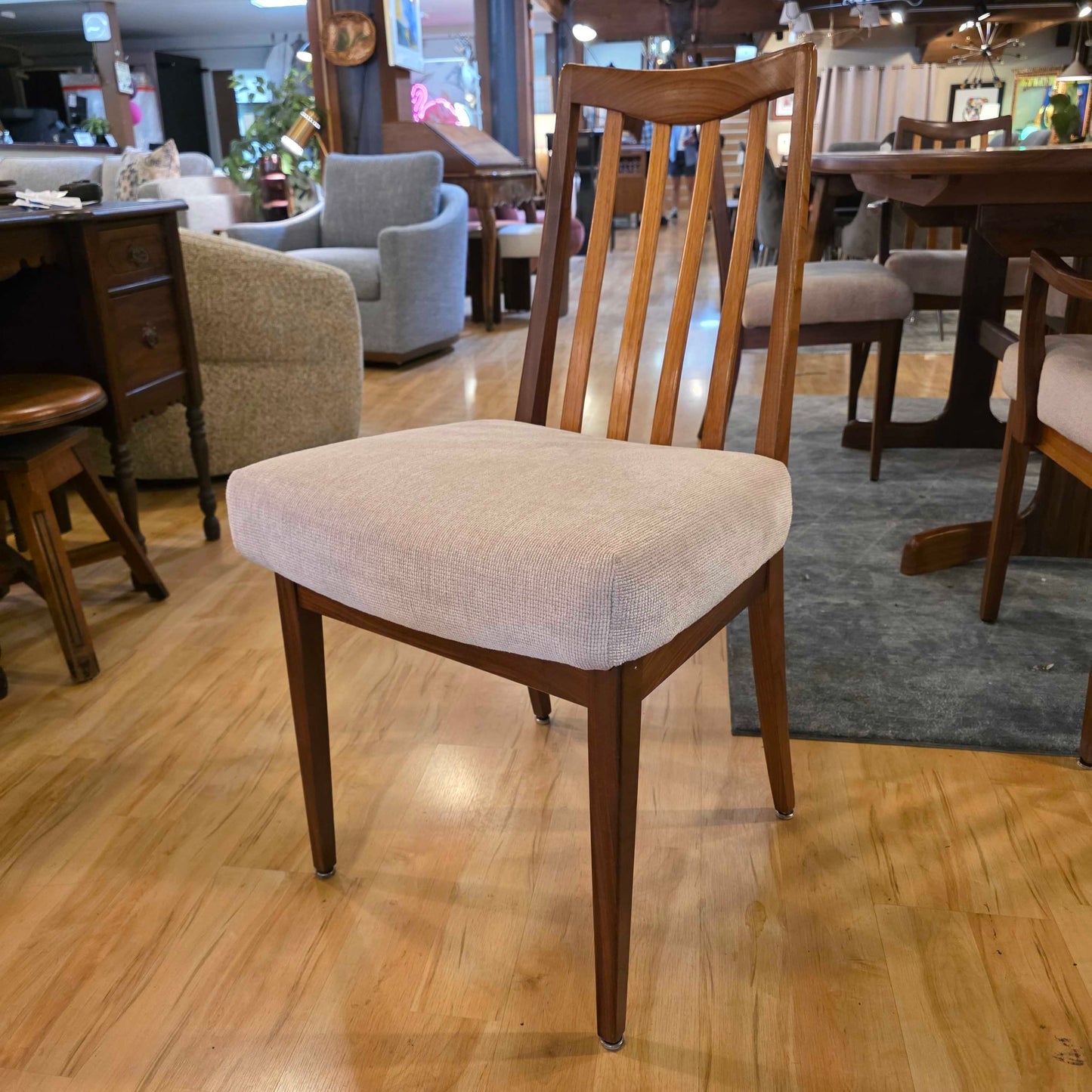AS IS GPlan Teak Oval Whale Tail Dining Table and set of 6 Gplan Dining Chairs