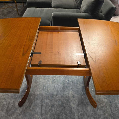 AS IS GPlan Teak Oval Whale Tail Dining Table and set of 6 Gplan Dining Chairs