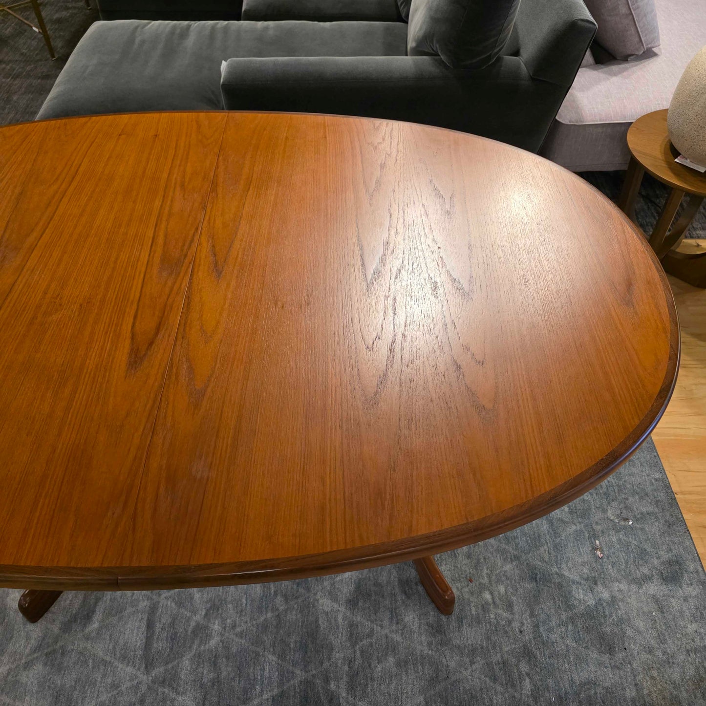 AS IS GPlan Teak Oval Whale Tail Dining Table and set of 6 Gplan Dining Chairs