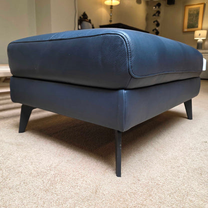 Antwerp Storm Leather Ottoman