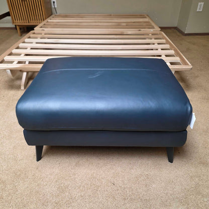 Antwerp Storm Leather Ottoman