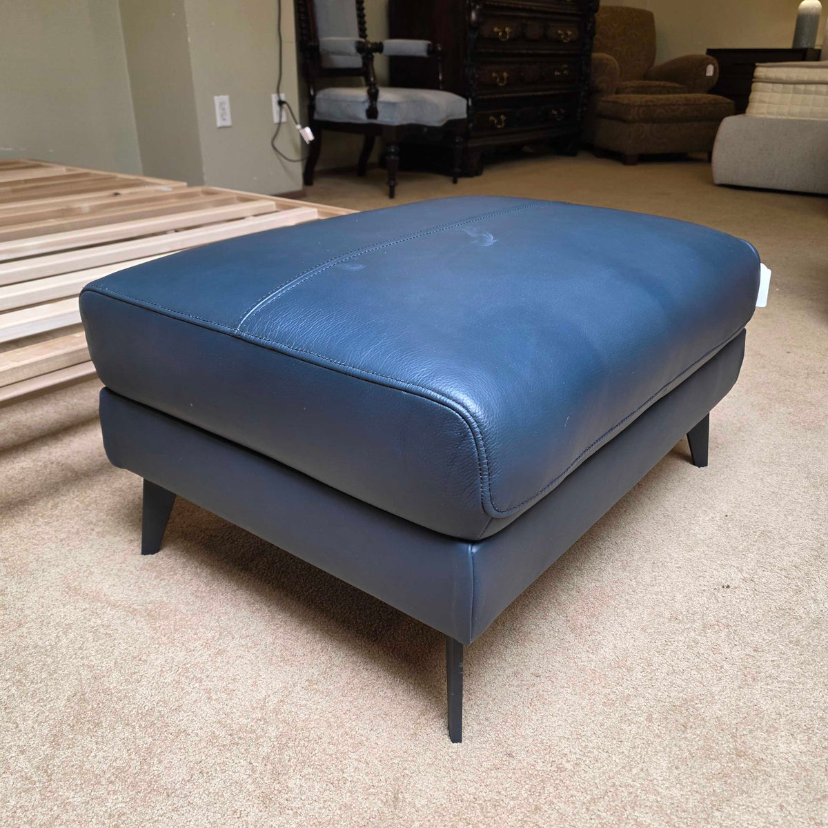 Antwerp Storm Leather Ottoman