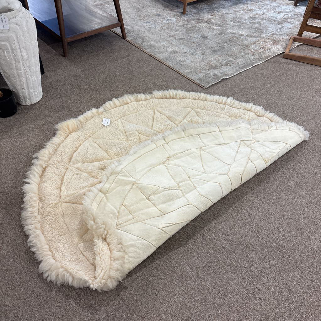 Alpaca Fur Round Carpet