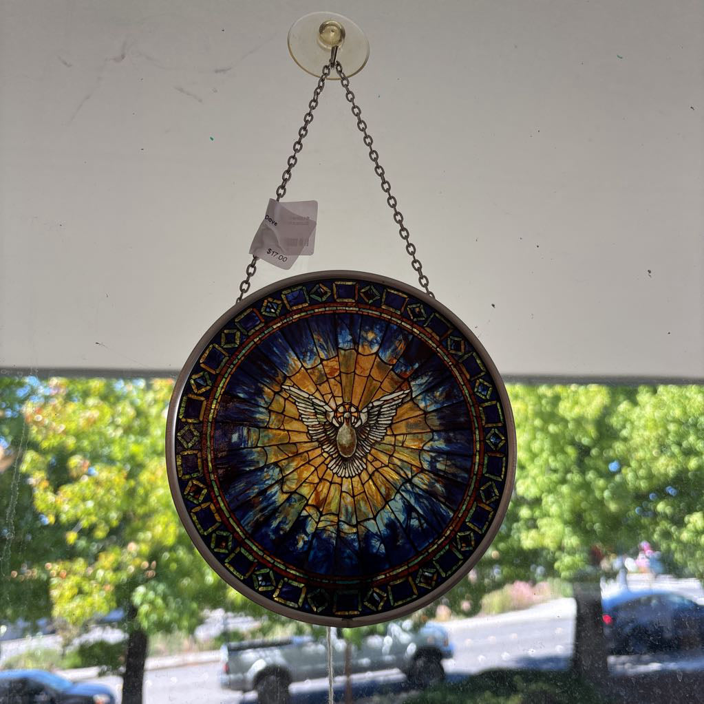 Stained Glass Holy Dove Suncatcher