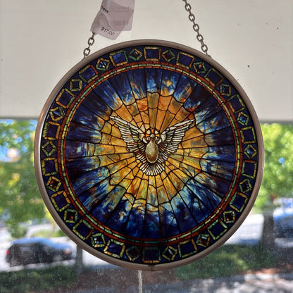 Stained Glass Holy Dove Suncatcher