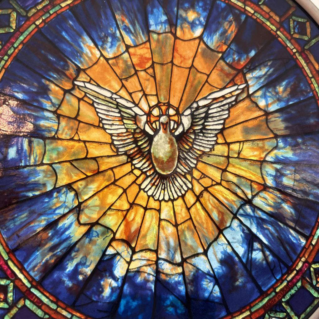 Stained Glass Holy Dove Suncatcher