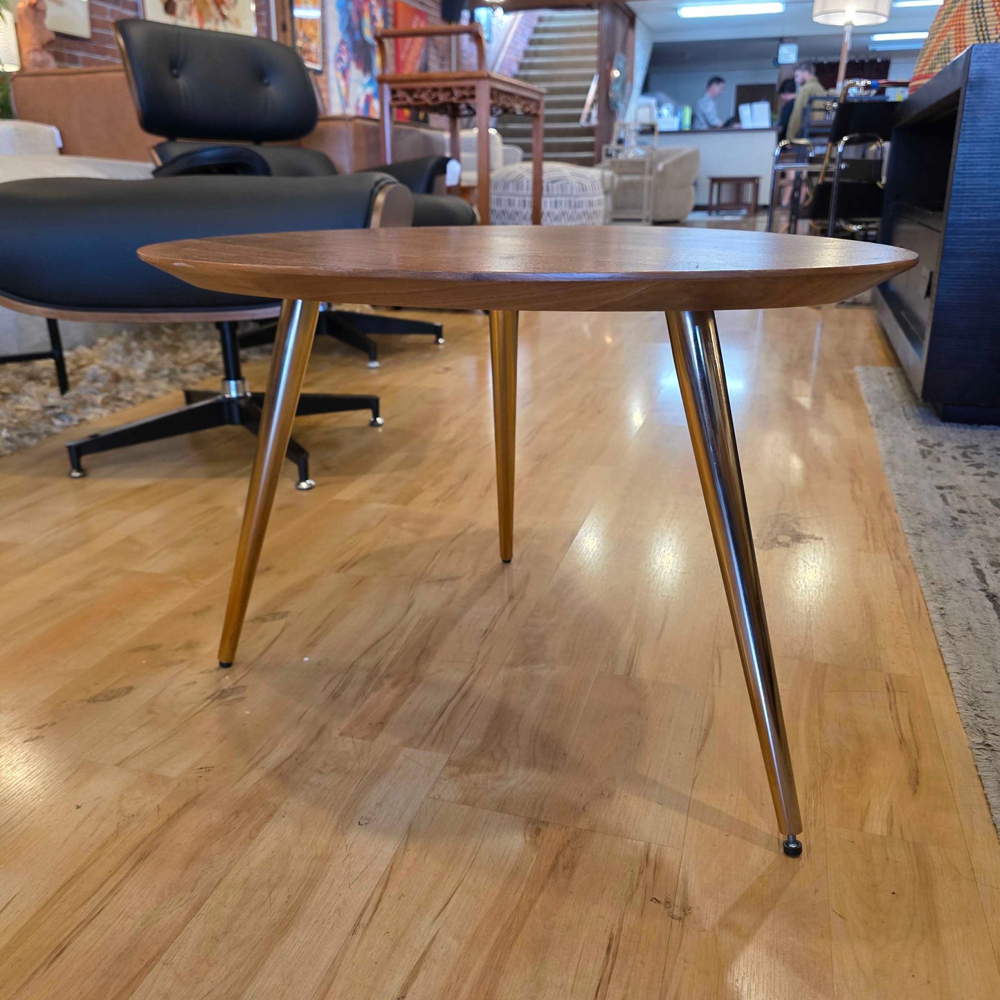 Teardrop Wood Side Table