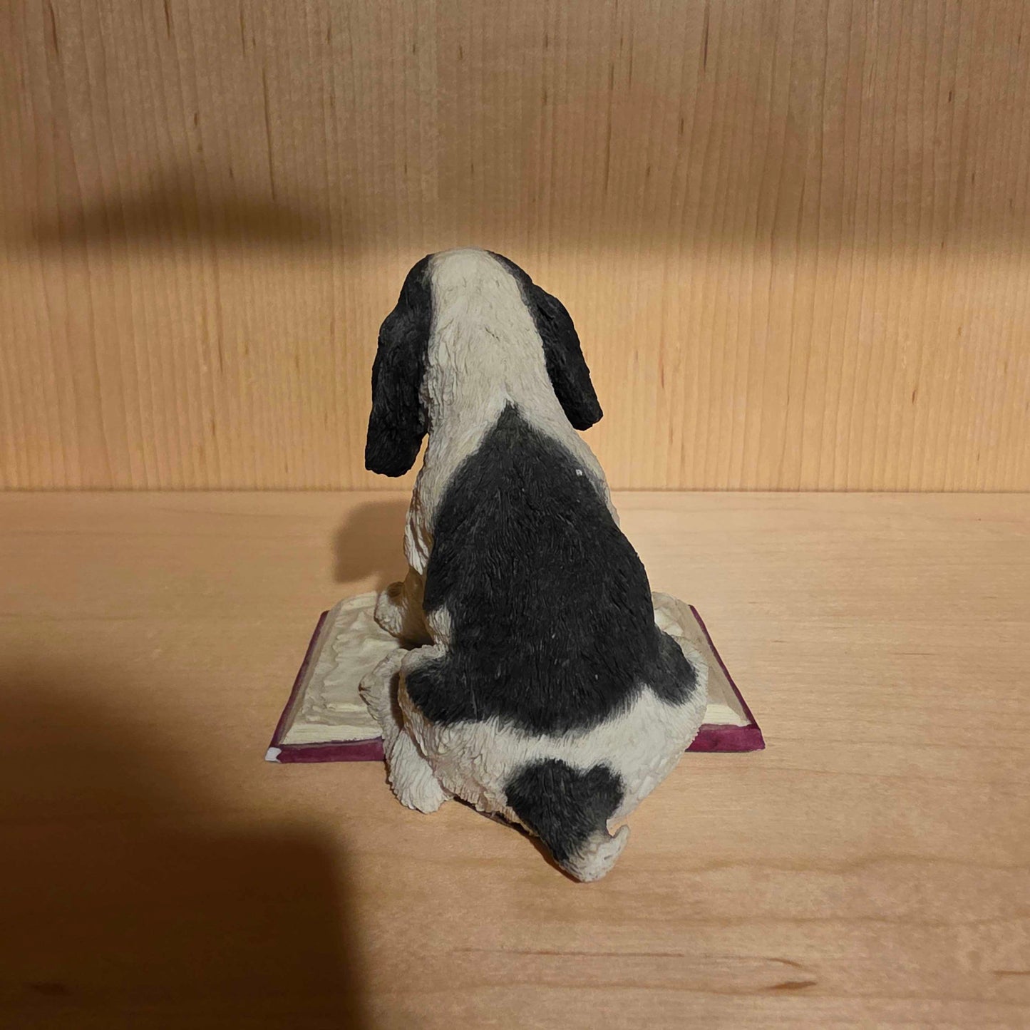 Grey & White Puppy Figurine