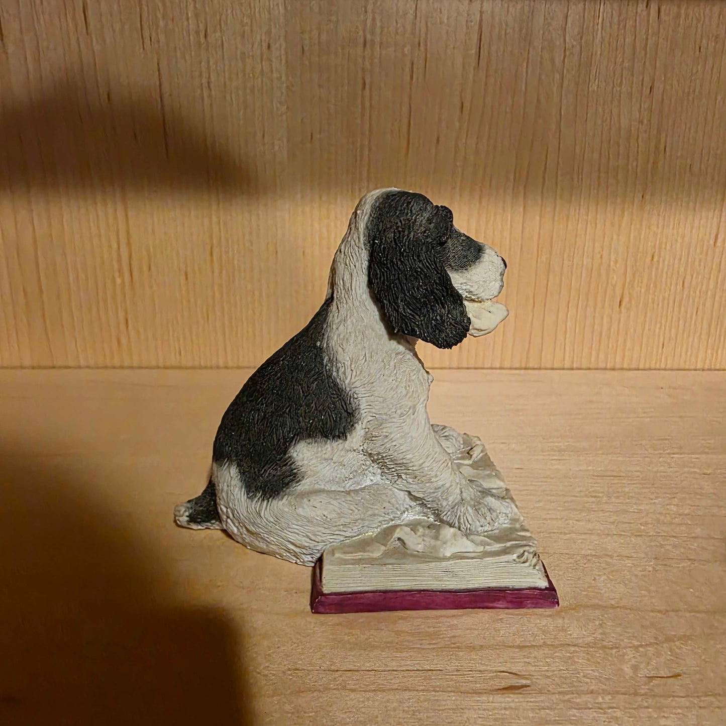 Grey & White Puppy Figurine