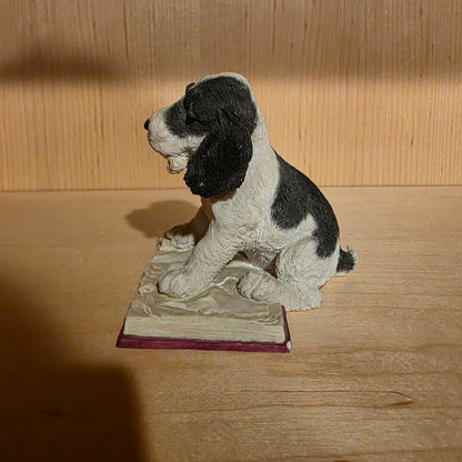 Grey & White Puppy Figurine