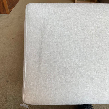 White Light Wood Leg Ottoman