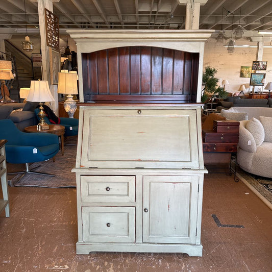 2 Piece Rustic Secretaries Desk
