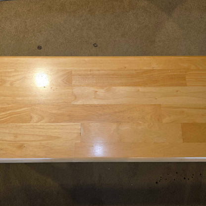 Blond Wood Turned Leg Bench