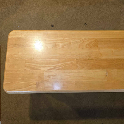 Blond Wood Turned Leg Bench