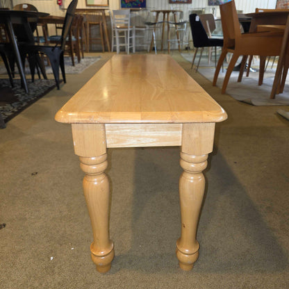 Blond Wood Turned Leg Bench