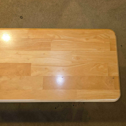 Blond Wood Turned Leg Bench