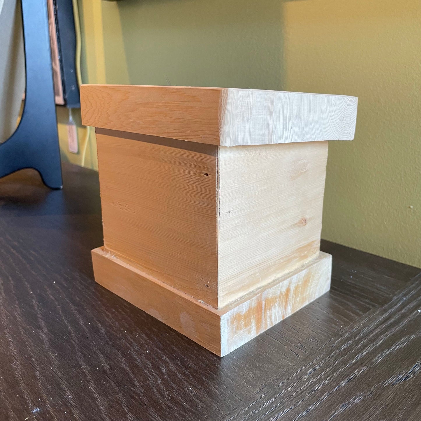 Blond Wood PNW Native Motif Box with Canoe and Whale