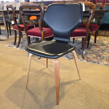 R&B Pike Black Seat Dining Chair SET of 4