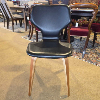 R&B Pike Black Seat Dining Chair SET of 4