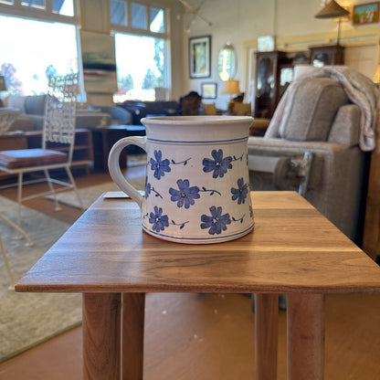 Painted Ceramic Vase w/ Flowers
