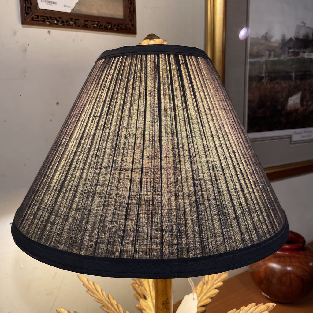 Metal Palm Fronds with Glass Detail Floor Lamp