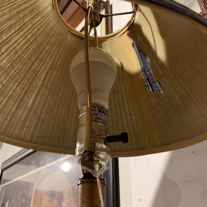 Metal Palm Fronds with Glass Detail Floor Lamp