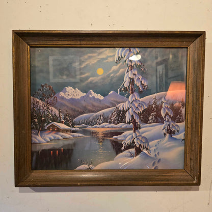 Snowy River with Snug Cabin Art