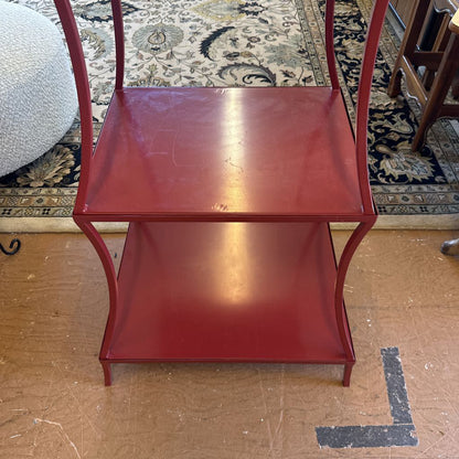 Red Metal Shelving Unit C BOOKSHELVES