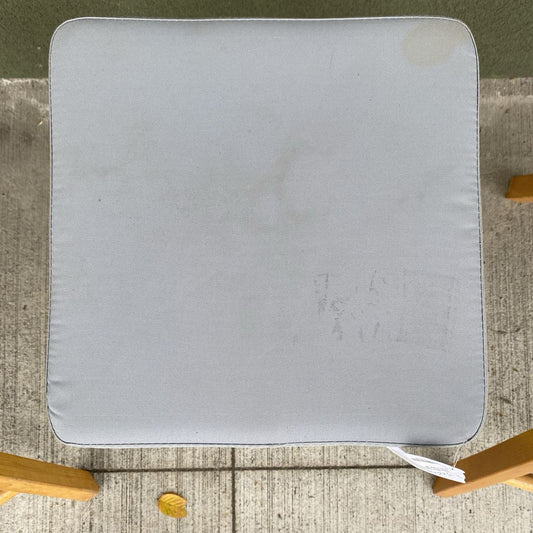 Yellow Metal Geometric Stool w/Grey Seat