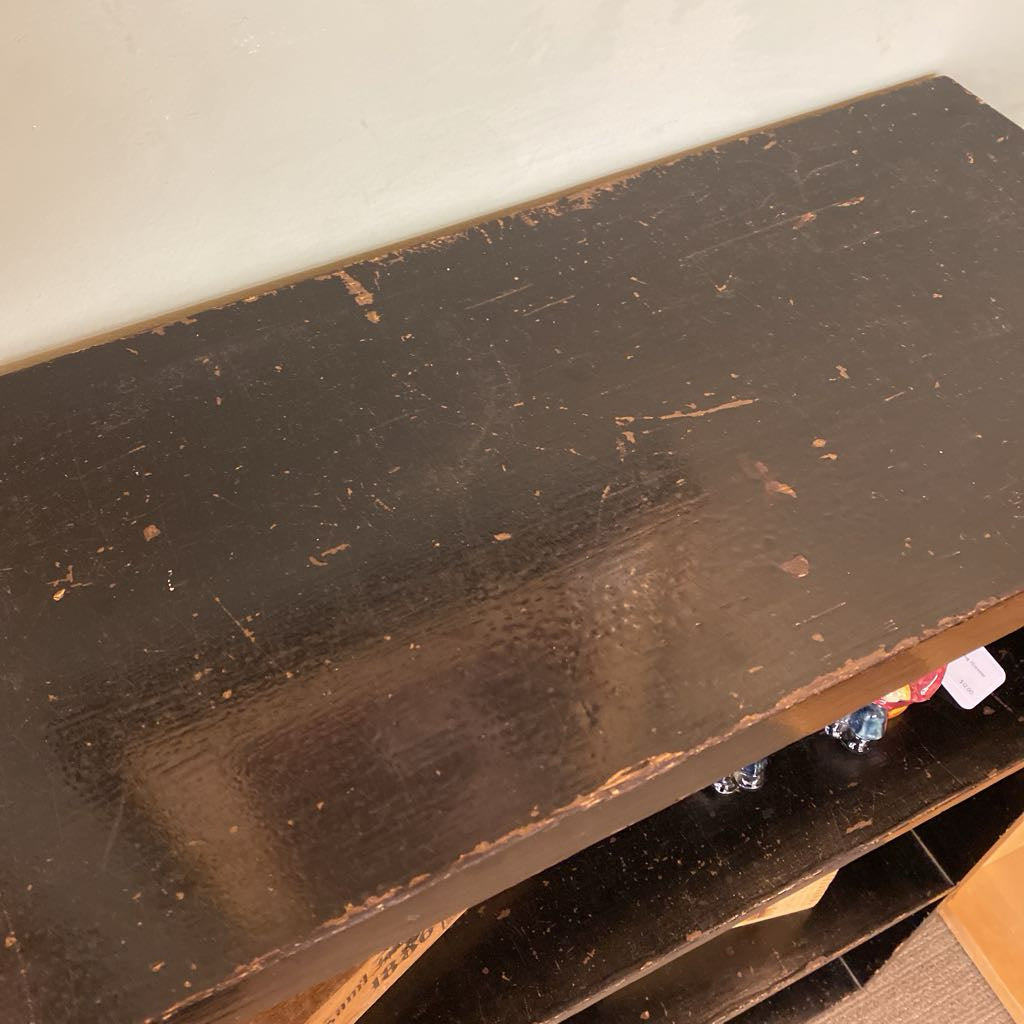 Small Rustic Black Bookcase (AS IS) C BOOKSHELVES