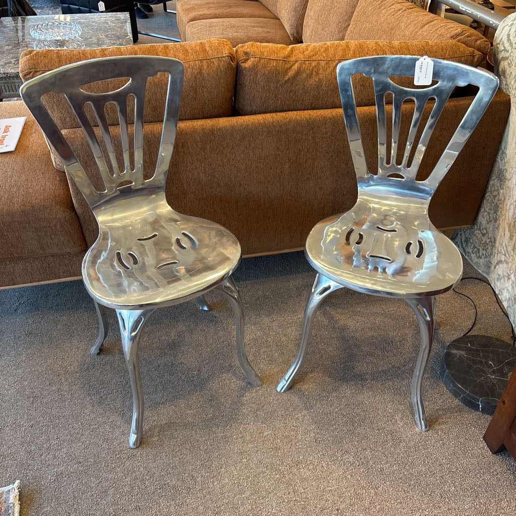 Set of 2 Chrome Chairs