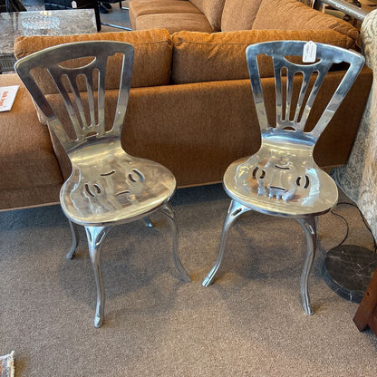 Set of 2 Chrome Chairs