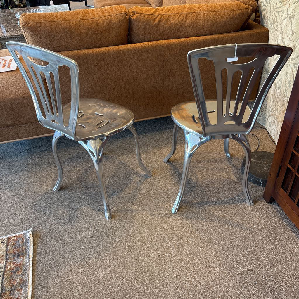 Set of 2 Chrome Chairs