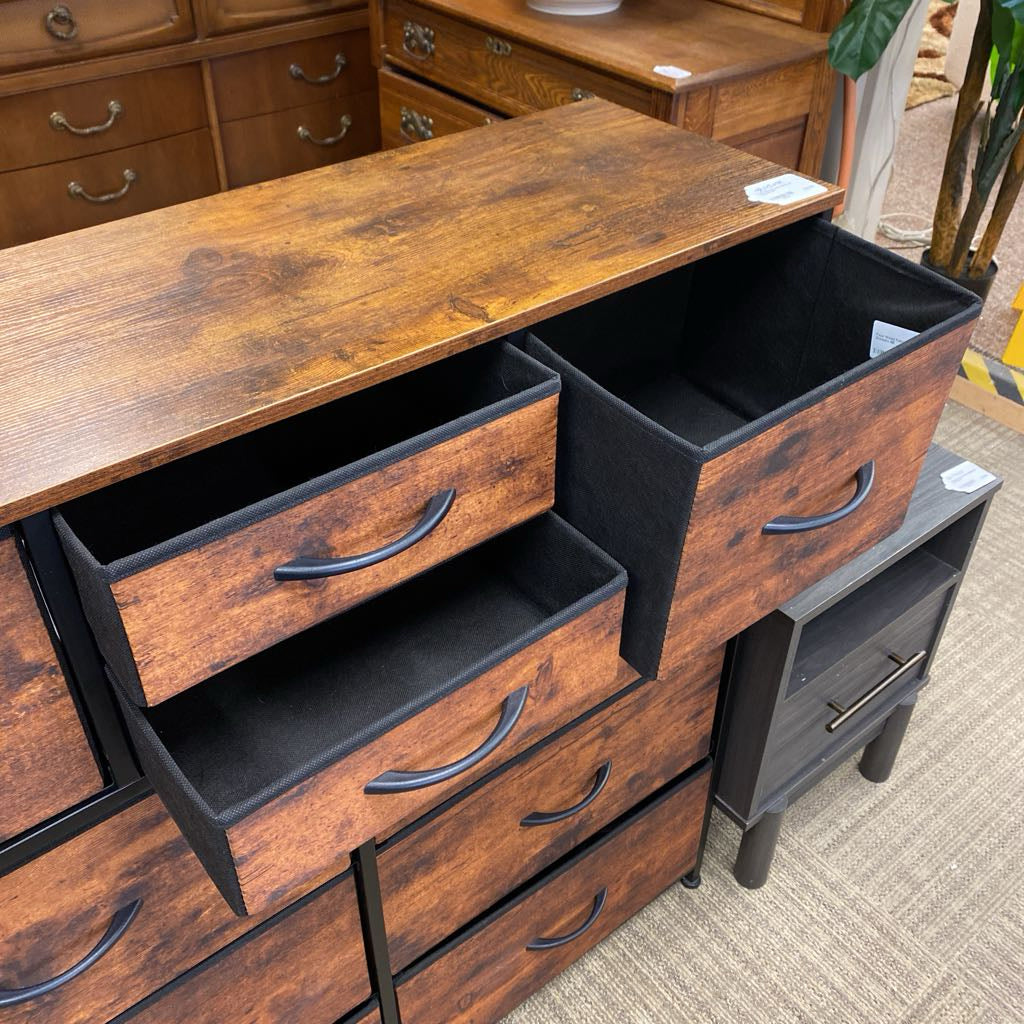 Faux Wood Fabric Chest of Drawers C CABINETS