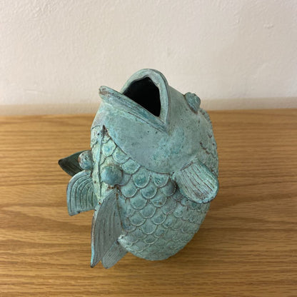 Metal Koi Vase Small