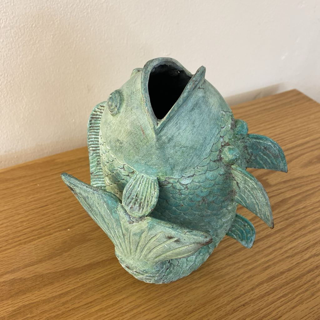 Metal Koi Vase Large