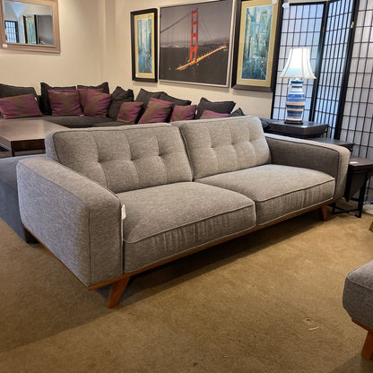 Kasala Light Grey Tufted Back Sofa