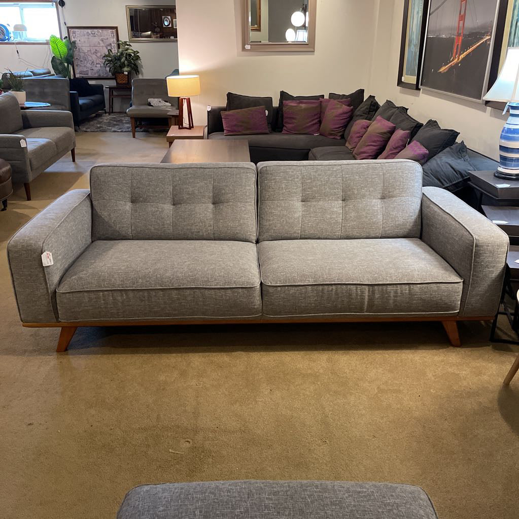 Kasala Light Grey Tufted Back Sofa