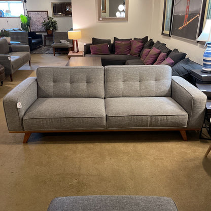 Kasala Light Grey Tufted Back Sofa